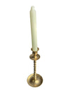 Vintage Brass Twisted Stem Candle Holder