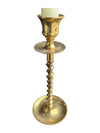 Vintage Brass Twisted Stem Candle Holder