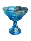 Aqua Blue Anchor Hocking Glass Candy Jar
