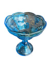 Aqua Blue Anchor Hocking Glass Candy Jar