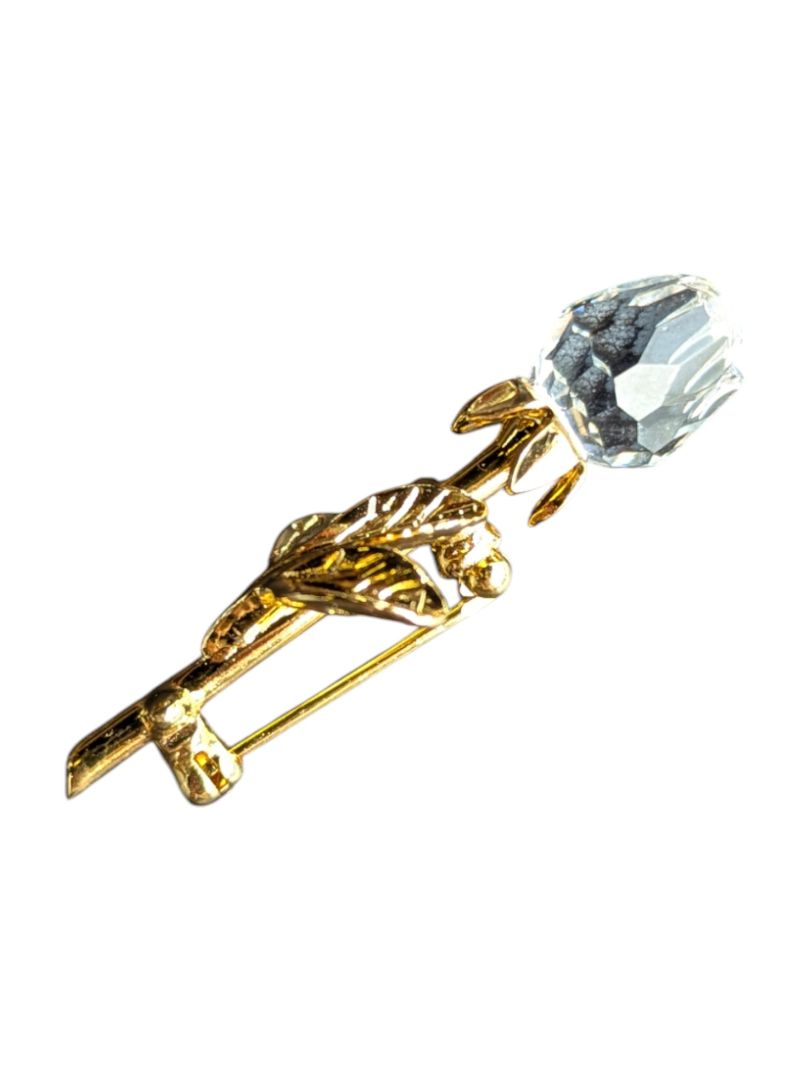 Vintage Swarovski Rose Brooch/Pin w/ box and COA
