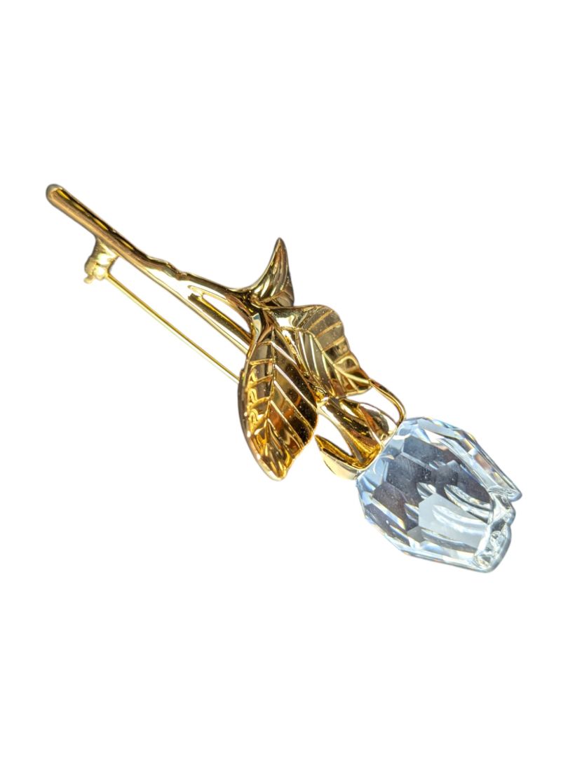 Swarovski Crystal Memories Rose Brooch/ Pin w/ box and COA