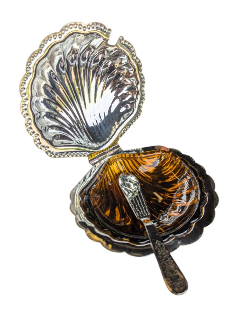 Silver Plate Shell Dish w/ Insert