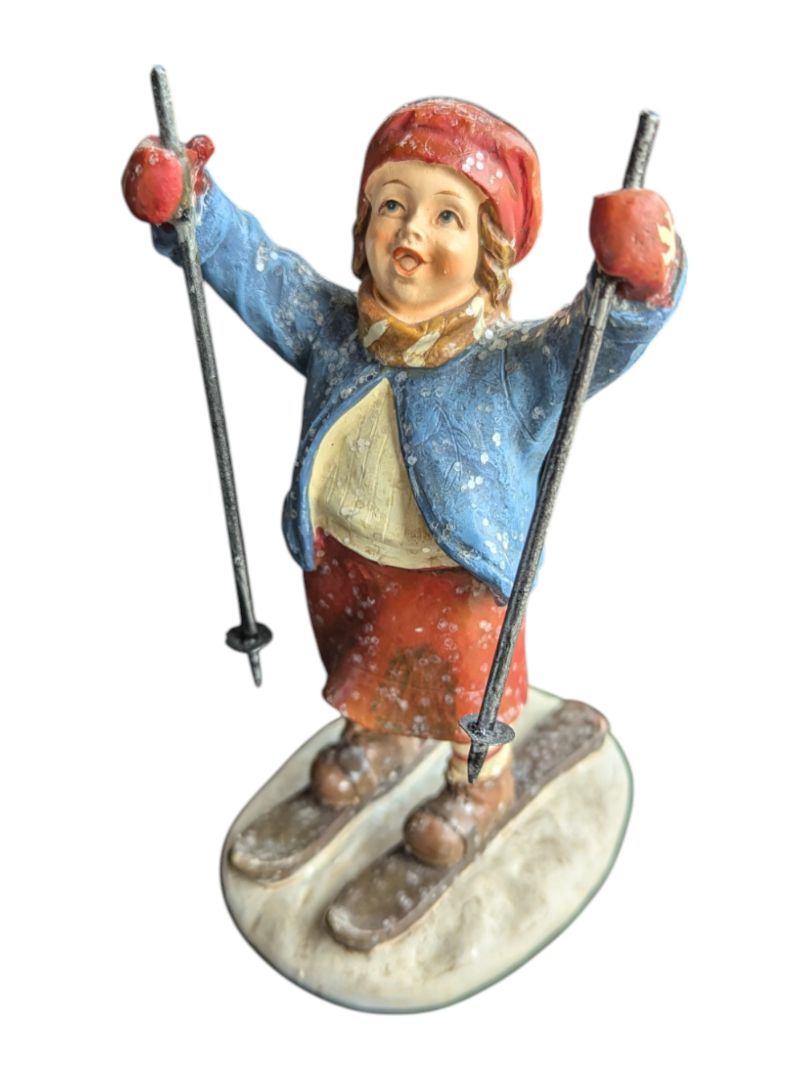 Child Skiing Figurine