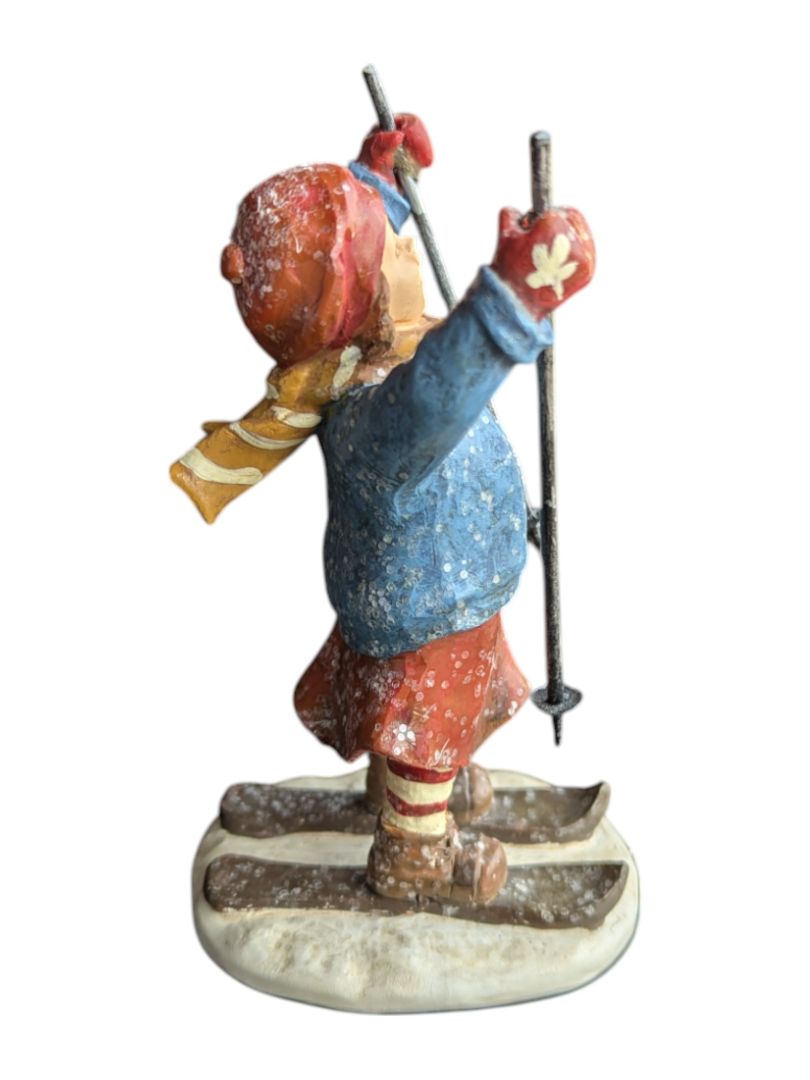 Child Skiing Figurine