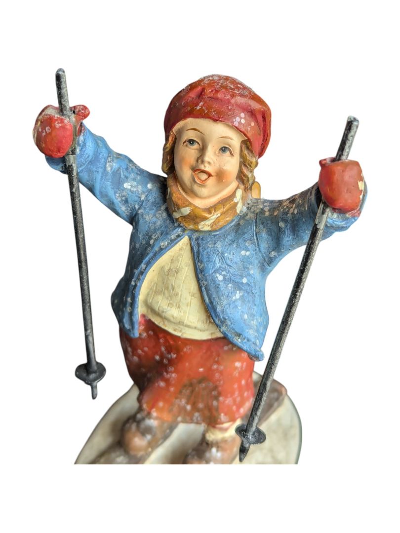 Child Skiing Figurine