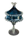 Vintage Italian Blue Glass Candy Dish