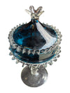 Vintage Italian Blue Glass Candy Dish