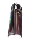 Vintage Red Brown Grain Leather Laptop Bag
