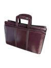 Vintage Red Brown Grain Leather Laptop Bag