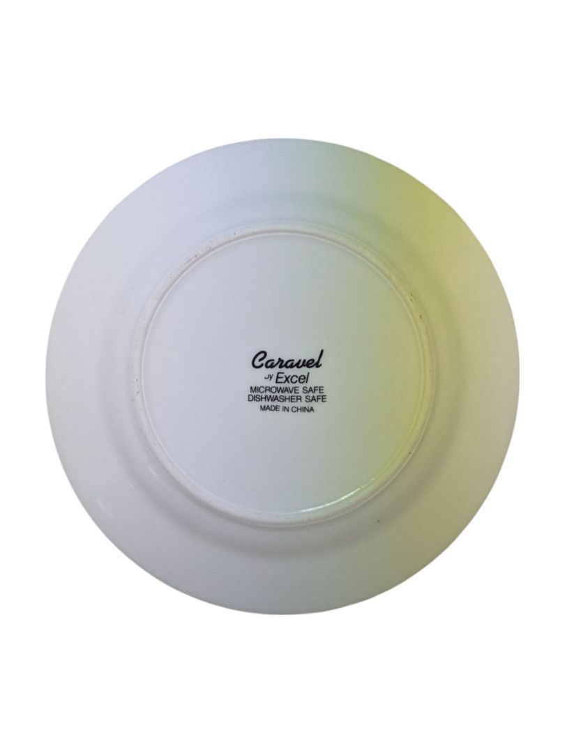 Caravel by Excel 7-Piece Floral Glass Plate Set
