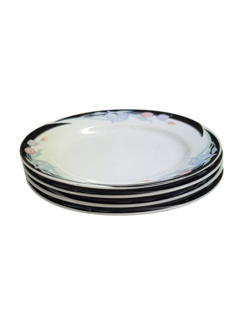 Caravel by Excel 7-Piece Floral Glass Plate Set