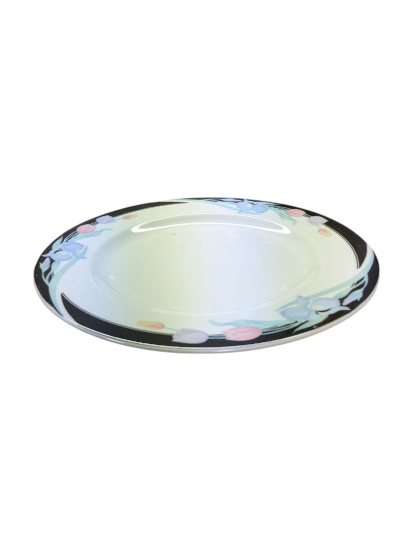 Caravel by Excel 7-Piece Floral Glass Plate Set