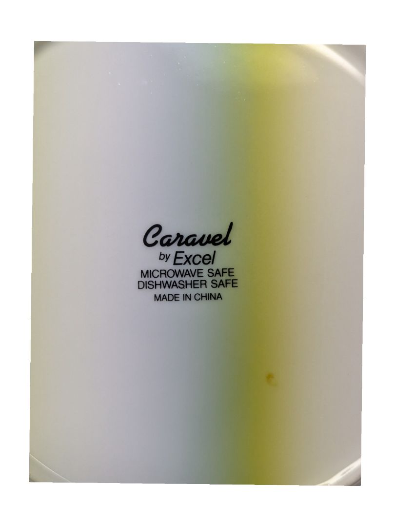 Caravel by Excel 7-Piece Floral Glass Plate Set
