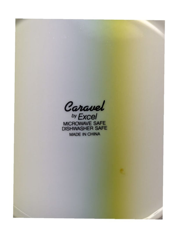 Caravel by Excel 7-Piece Floral Glass Plate Set