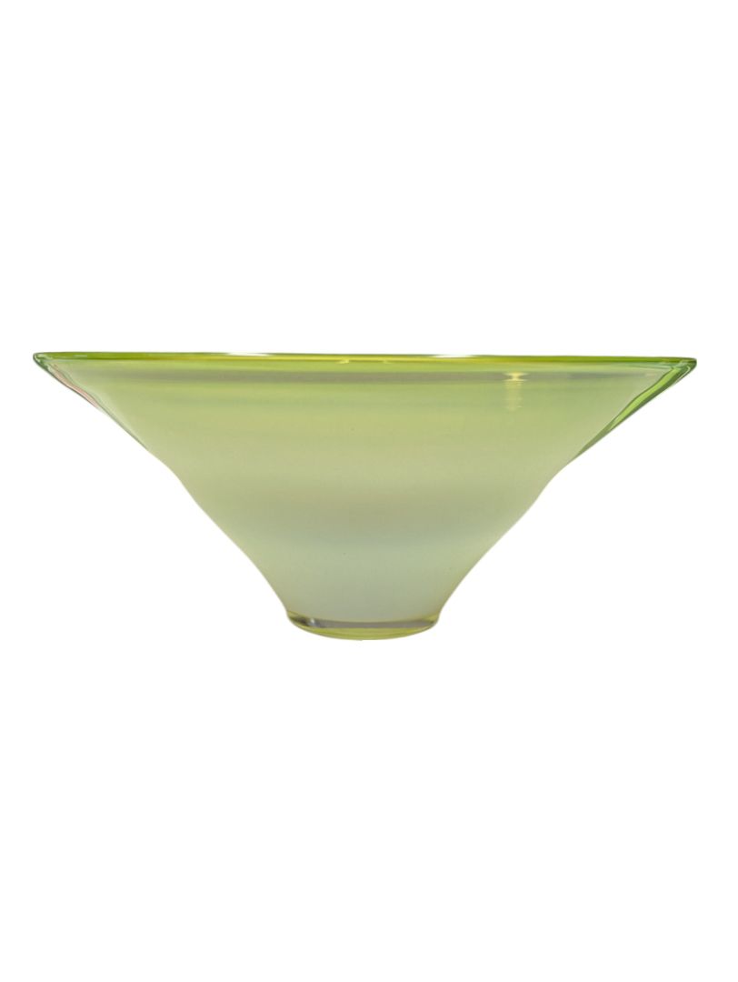 Neon Green Statement Glass Salad Bowl