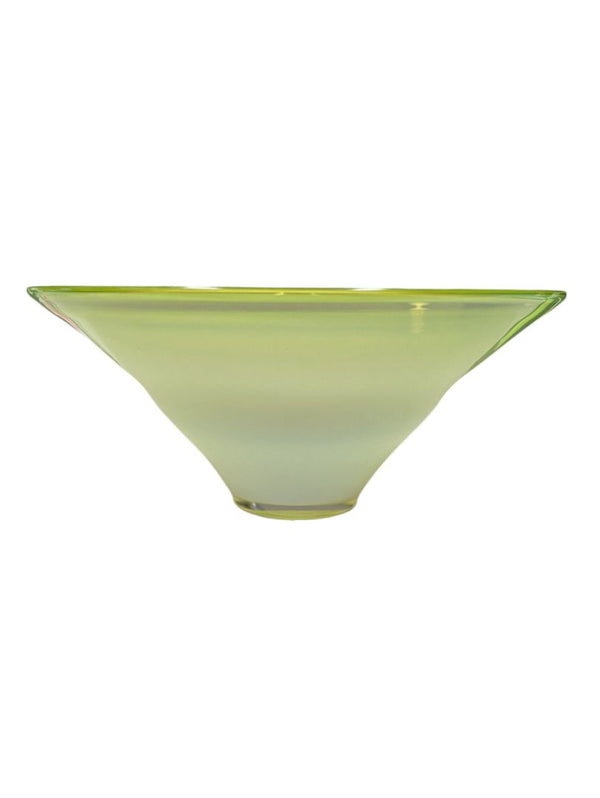 Neon Green Statement Glass Salad Bowl