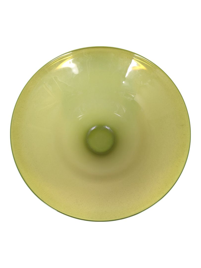 Neon Green Statement Glass Salad Bowl