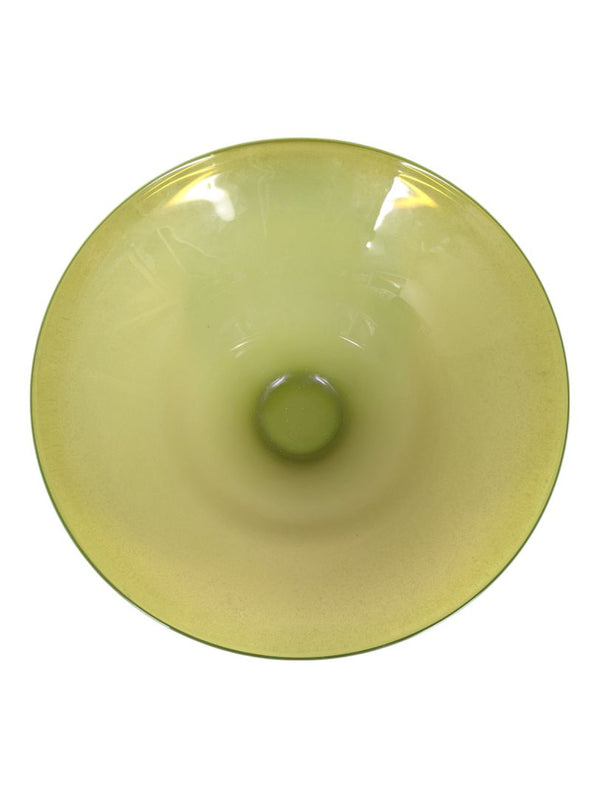 Neon Green Statement Glass Salad Bowl