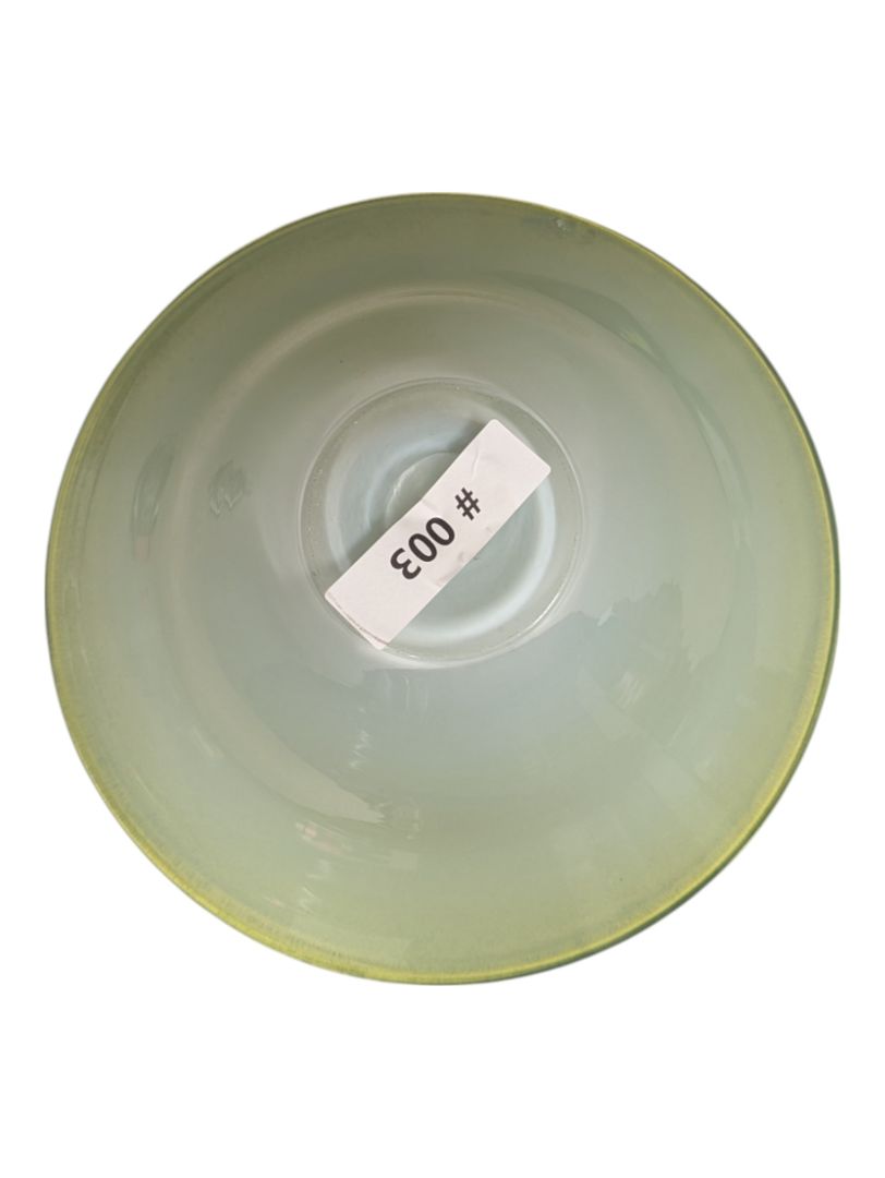Neon Green Statement Glass Salad Bowl