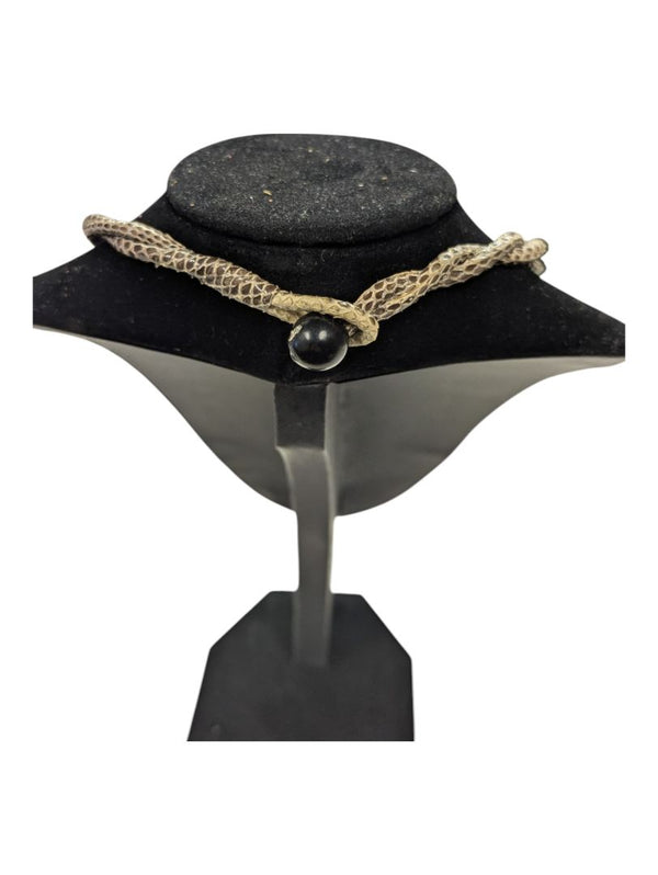 Tribal-Style Necklace with Snakeskin Texture