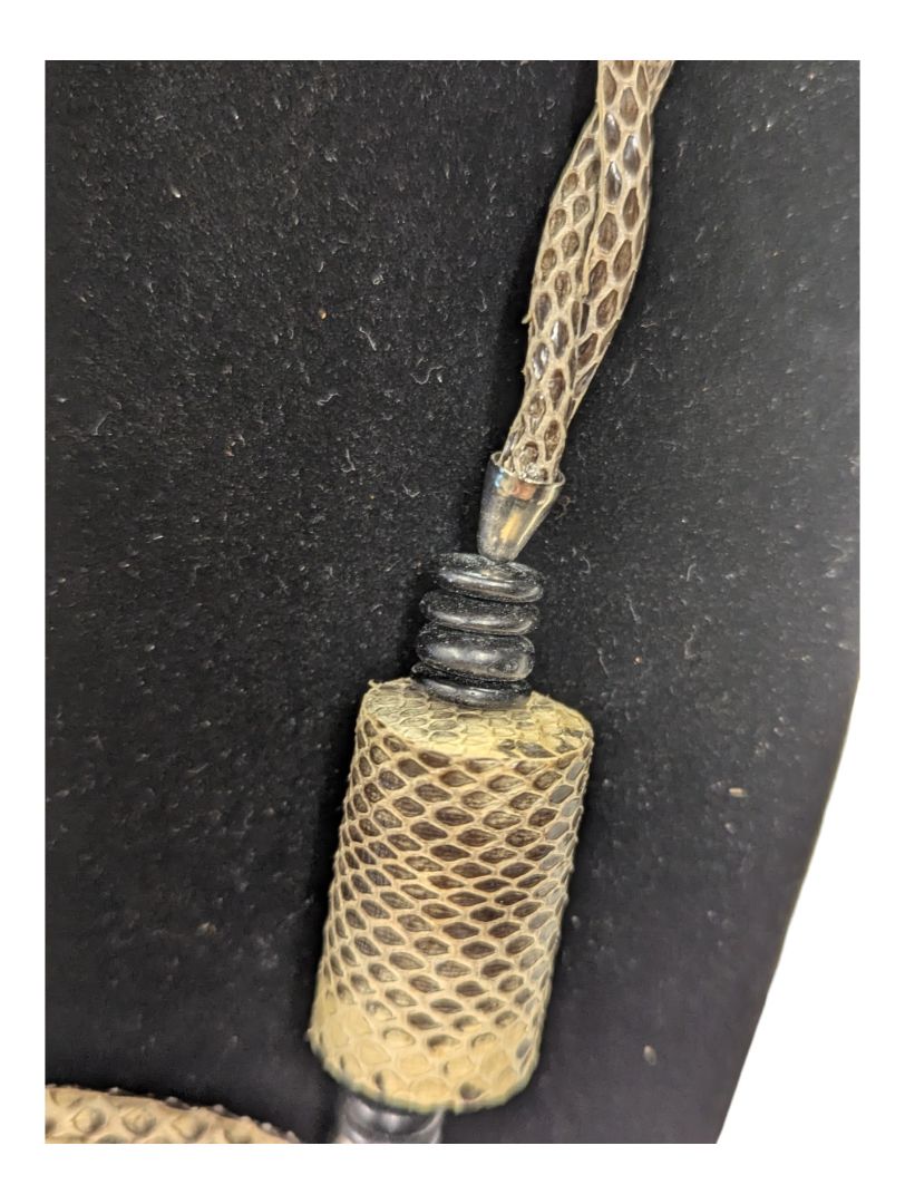 Tribal-Style Necklace with Snakeskin Texture