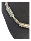White Pu Leather Necklace w/ Beads