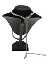 White Pu Leather Necklace w/ Beads