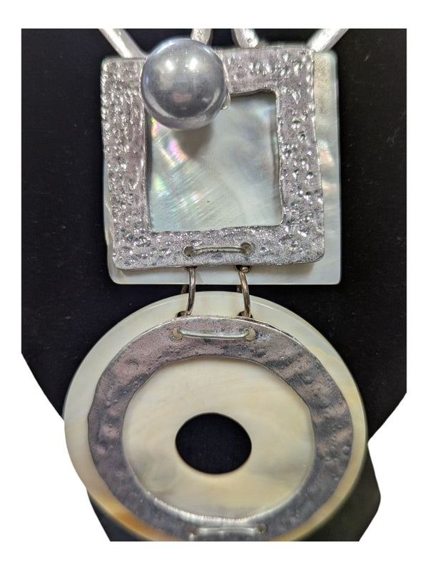 Artisan Sliver and Shell Necklace