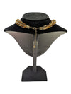Muti-Strands Beaded Necklace w/ Stone Pendant