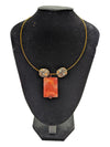 Red Stone Pendant Necklace