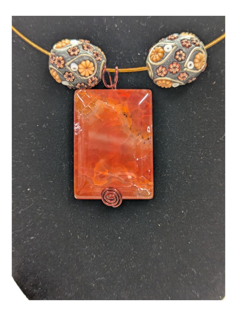 Red Stone Pendant Necklace