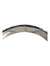 Silver Tone Shades of Blue Beachy Hinged Bangle