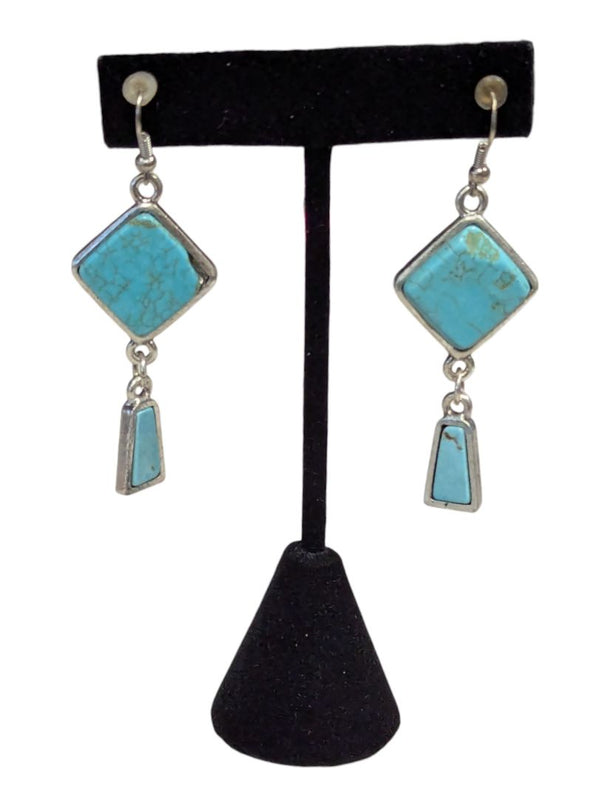 Turquoise Sliver Earrings
