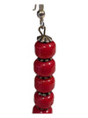 Red Beads Drop Earrings