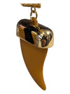 Brass Tone Horn Shaped Earrings