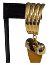 Brass Tone Horn Shaped Earrings