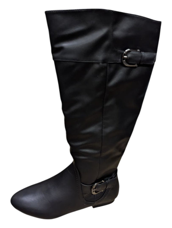 Black Knee High Fashion Boots Tender Tooise Size 7