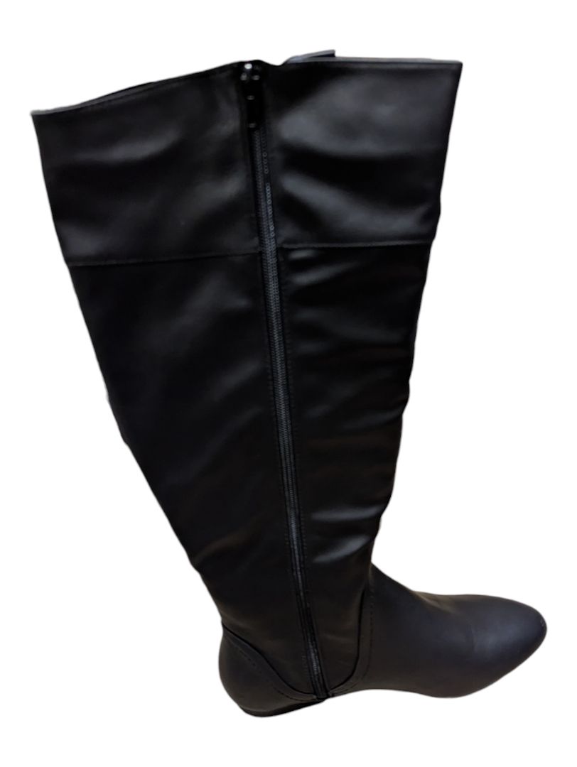 Black Knee High Fashion Boots Tender Tooise Size 7