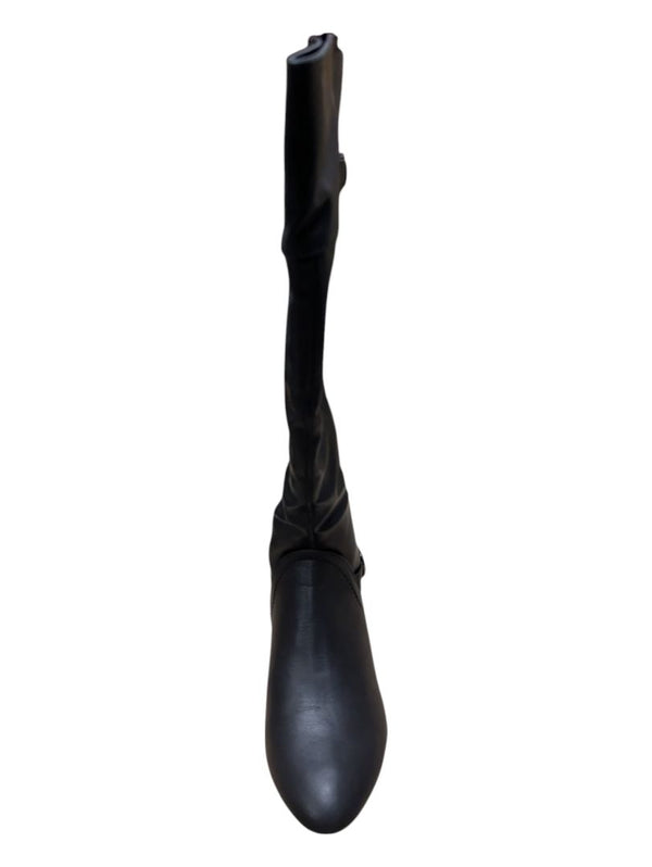 Black Knee High Fashion Boots Tender Tooise Size 7