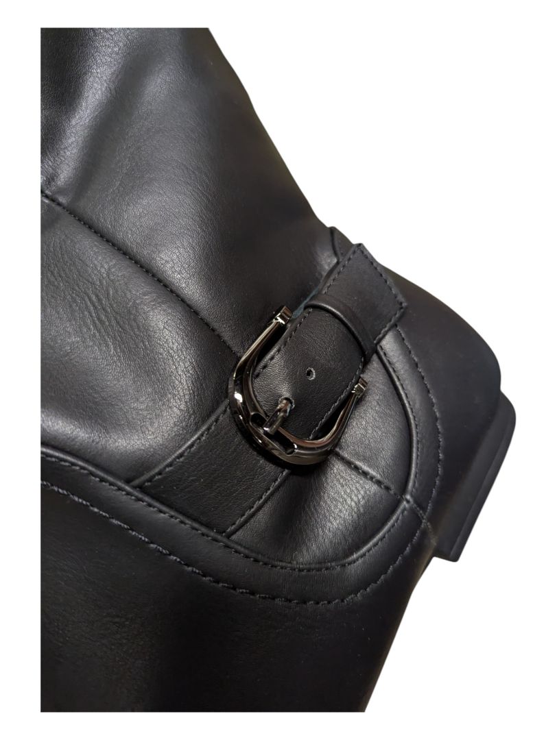 Black Knee High Fashion Boots Tender Tooise Size 7