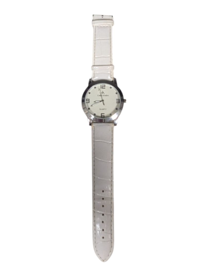 Louis Arden White Leather Band Watch