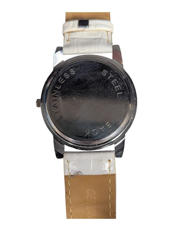 Louis Arden White Leather Band Watch