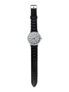 White Stainless Watch w/ Black Rubber Band