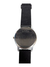 White Stainless Watch w/ Black Rubber Band