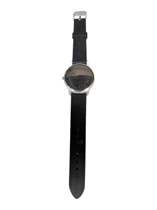 White Stainless Watch w/ Black Rubber Band