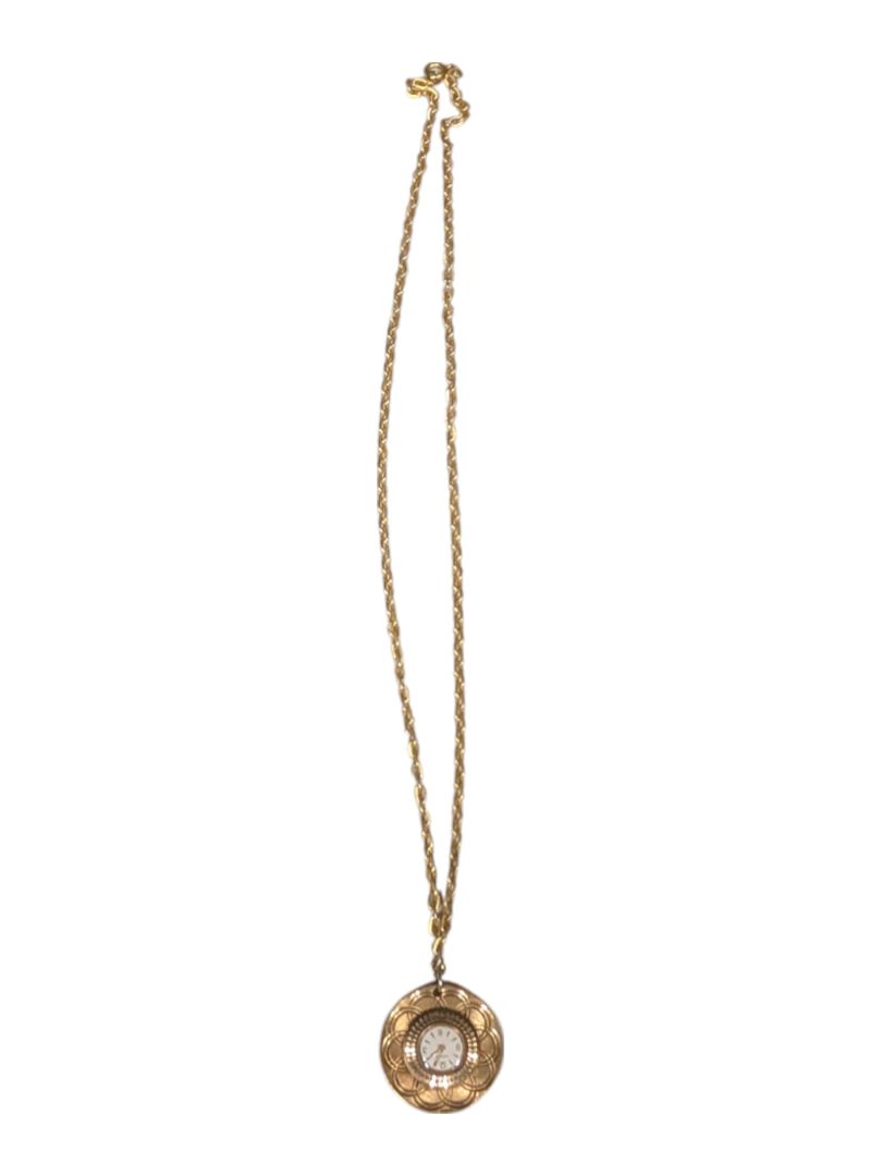 Vintage Caravelle Bulova Gold Tone Pendant Watch