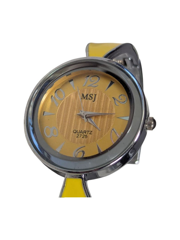 MSJ Quartz Watch Yellow Bangle