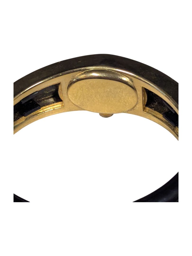 Lucerne Swiss Made Black Bangle Watch