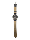 Silver Black Croc Patent Crystals Stainless Watch